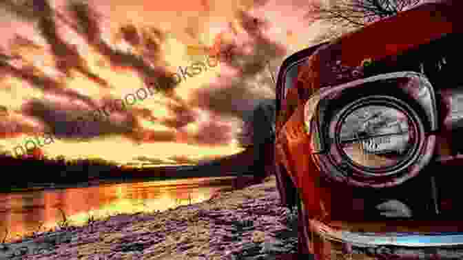 A Classic Car Parked In A Field With A Sunset In The Background. Gearhead At Large: A Backroad Tour Of Automotive History And The Old Car Hobby