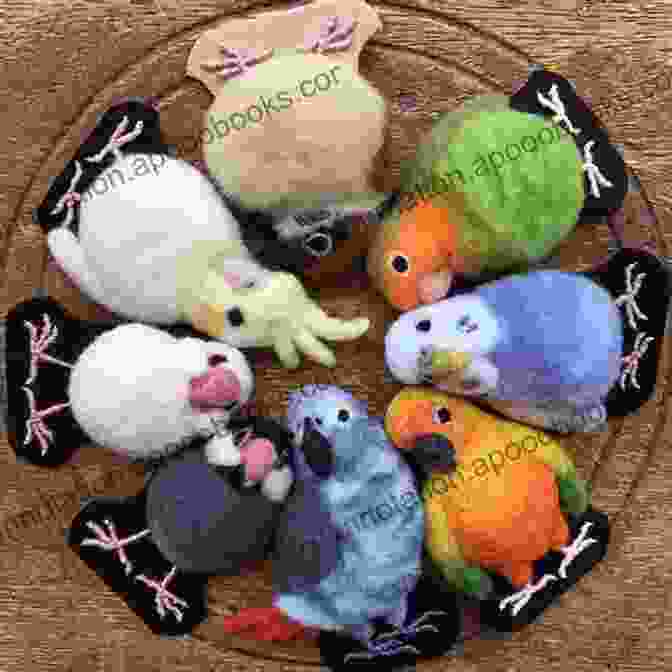 A Display Of Various Needle Felted Projects, Including Animals, Ornaments, And Other Decorative Items FUNDAMENTALS OF NEEDLE FELTING: Step By Step Beginners Guide On Fundamentals Of Needle Felting