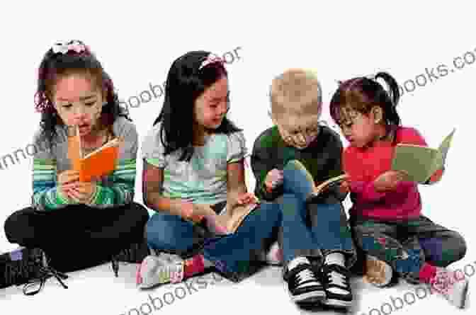 A Group Of Excited Children Reading Books. Blast Off To Reading Teachers Manual For Presentation: 50 Orton Gillingham Based Lessons For Struggling Readers And Those With Dyslexia