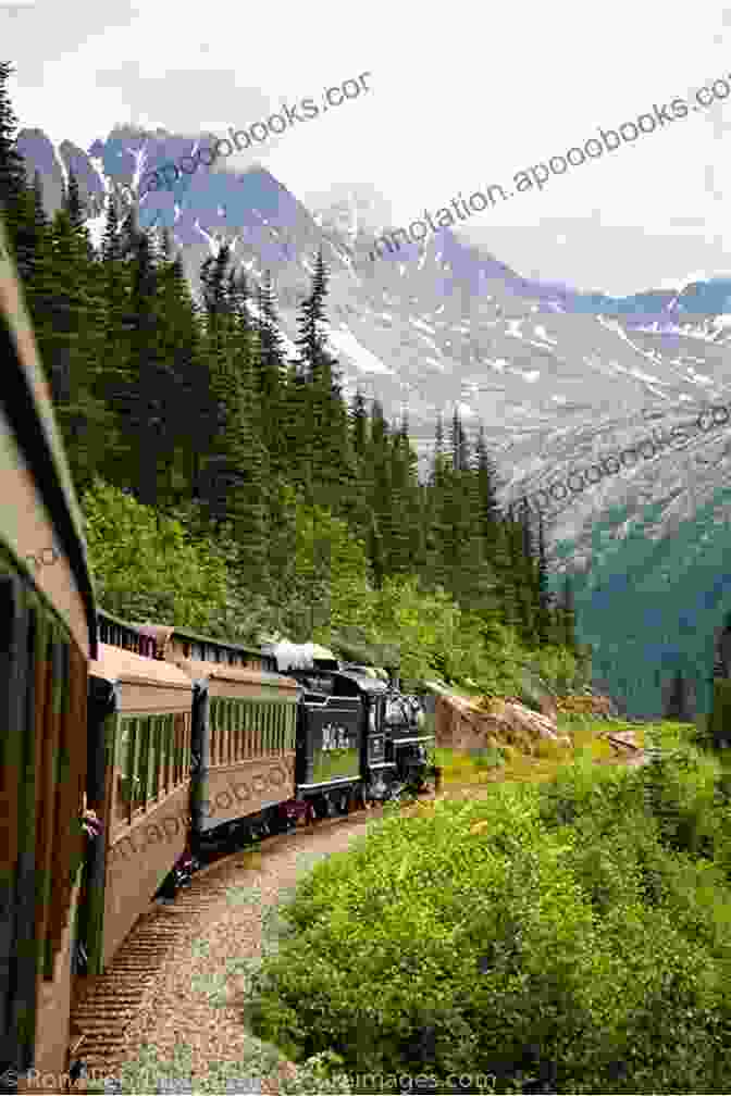 A Historic Steam Train Chugging Along The White Pass Railroad, Amidst Stunning Scenery Admiring Alaska GG Rush