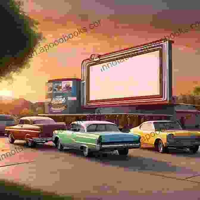 A Nostalgic Image Of A Drive In Movie Theater, With A Classic Car Parked In Front And The Screen Illuminating The Night Sky The 1950s (Eyewitness History (Hardcover))