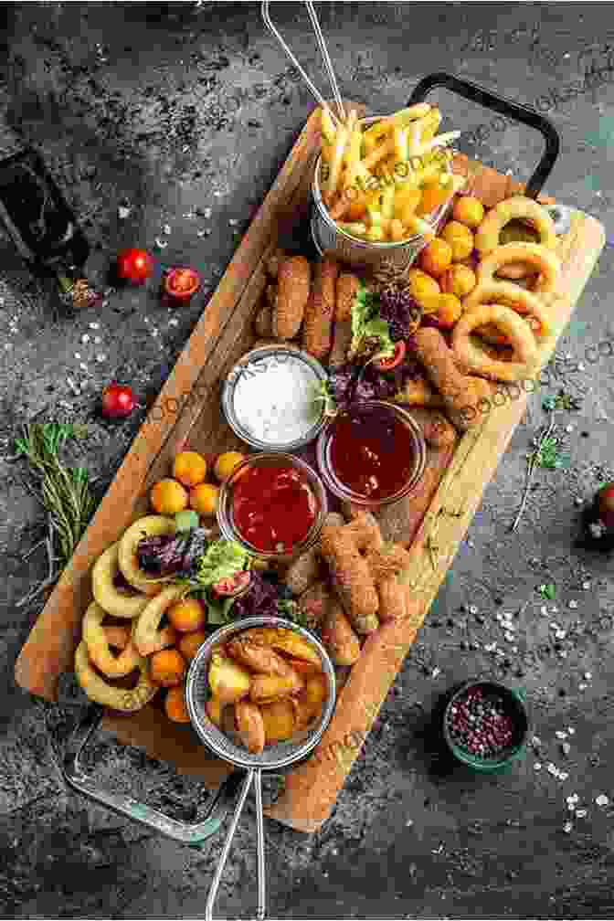 A Spread Of Mouthwatering Appetizers, Including Mozzarella Sticks, Chicken Wings, And Spring Rolls. Eats And Treats: Catering For Couch Potatoes