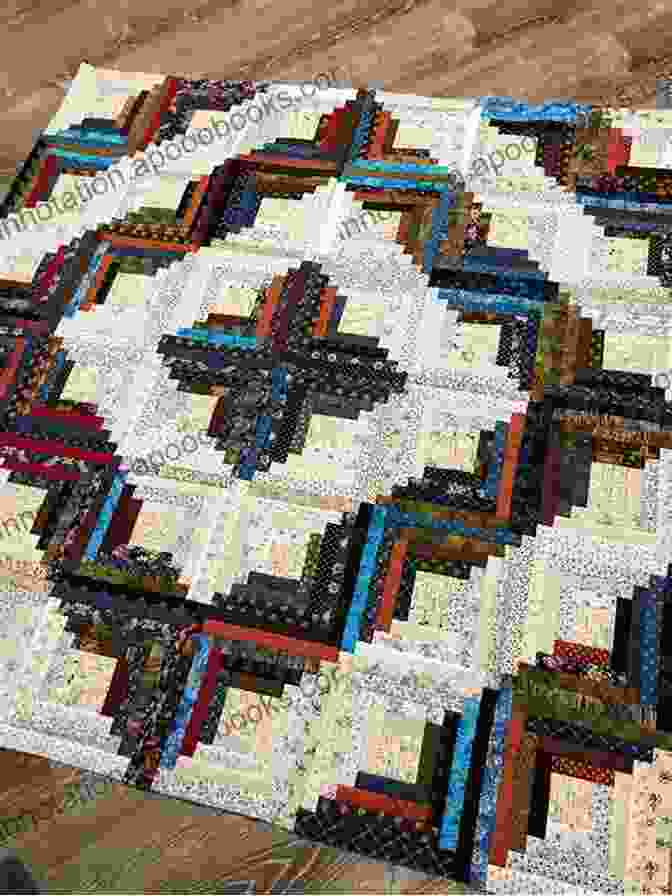 A Vibrant Folded Log Cabin Quilt With An Intricate Geometric Pattern Folded Log Cabin Quilts: Create Depth In A Classic Block From Traditional To Contemporary