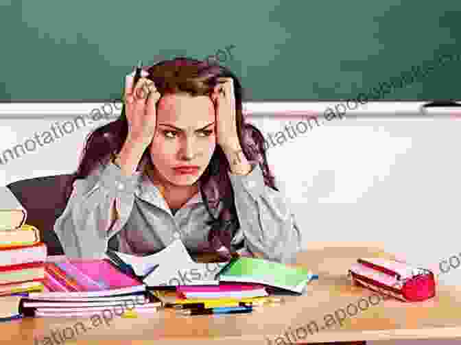 An Image Of A Stressed Teacher Sitting At A Desk With A Pile Of Papers Teacherland: Inside The Myth Of The American Educator