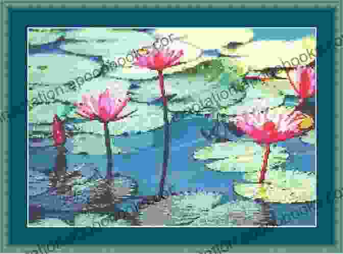 Close Up Of The Blooming Lily Pads Cross Stitch Pattern, Showcasing The Intricate Detailing Of The Lily Pads, Leaves, And Water Ripples. Blooming Lily Pads Cross Stitch Pattern: Nature S Delights Cross Stitch Volume 3