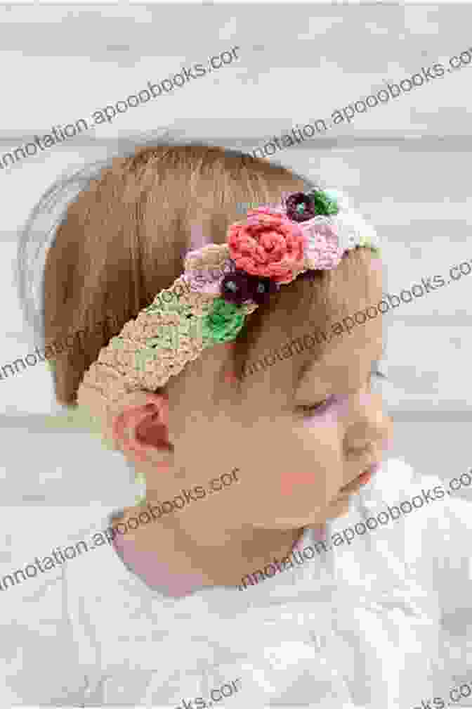 Crochet Baby Headband With Flowers Crochet Pattern CP25 2 Dresses Shrug Cardigan Shoes Bonnet Headband 0 3mths USA Terminology