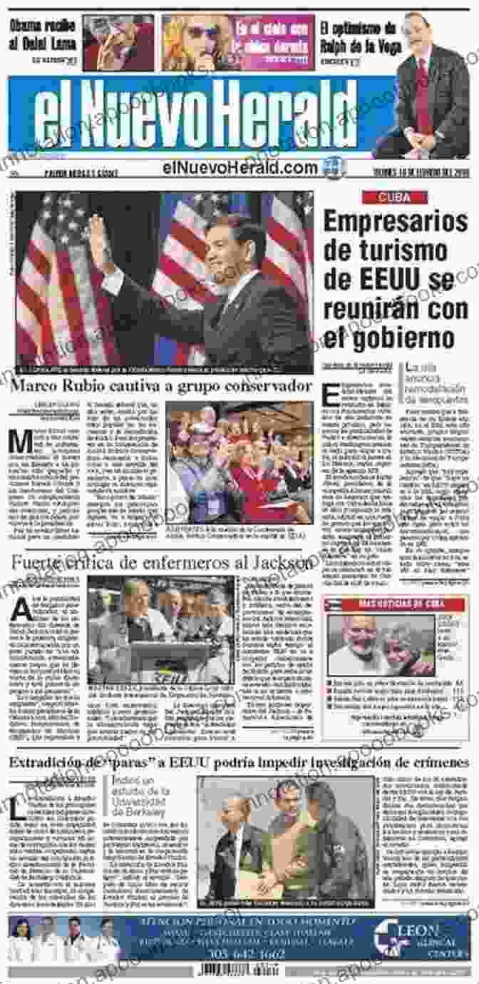 Front Page Of El Nuevo Herald Newspaper Cuban Americans And The Miami Media