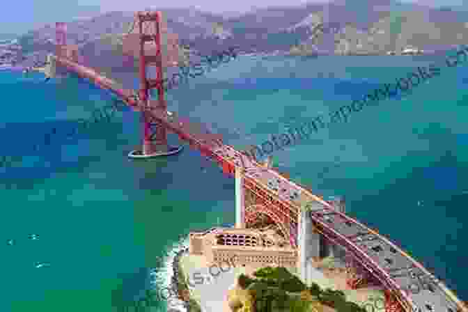 Golden Gate Bridge From A Distance With Blue Sky And Clouds Experience The Golden Gate Bridge