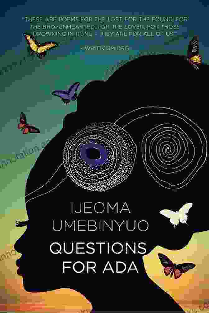 Questions For Ada Ijeoma Umebinyuo Book Cover Featuring A Swirling Vortex Of Colors And Symbols Questions For Ada Ijeoma Umebinyuo