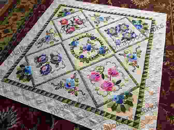 Quilt With Appliquéd Flowers In Vibrant Colors Fat Quarter Winners: 11 New Quilt Projects From Open Gate (Quiltmaker S Club)