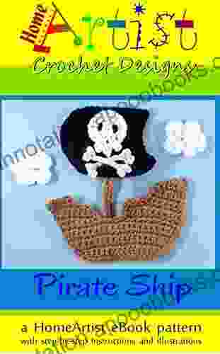 PIRATE SHIP Crochet Pattern Applique By HomeArtist Designs