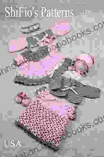 Crochet Pattern CP25 2 dresses shrug cardigan shoes bonnet headband 0 3mths USA Terminology