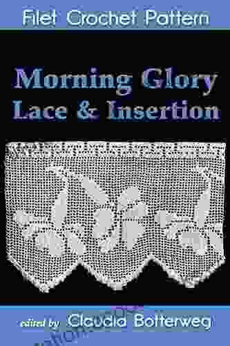 Morning Glory Lace Insertion Filet Crochet Pattern: Complete Instructions And Chart